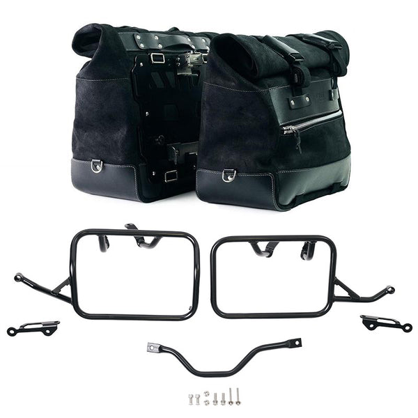 Unit Garage Cult Panniers (Black) + Rack - Pair