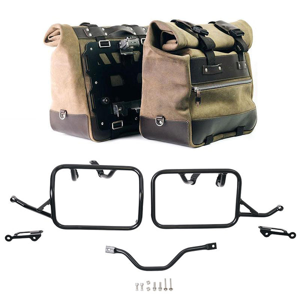 Unit Garage Cult Panniers (Green) + Rack - Pair