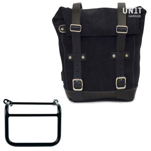 Unit Garage Waxed Suede Pannier + Rack - Right