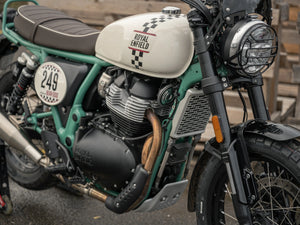 TEC Royal Enfield 650 Series Oil Cooler Cover - Brushed Aluminium