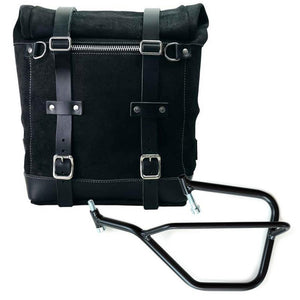 Unit Garage Waxed Suede Scram Pannier + Rack - Left