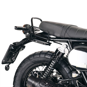Unit Garage Royal Enfield Single Pannier Rack & Canvas Pannier - Beige & Brown