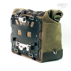 Unit Garage Cult Pannier (Green) + Rack - Right