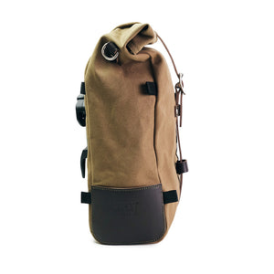 Unit Garage Royal Enfield Single Pannier Rack & Pure Canvas Pannier - Beige