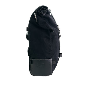 Unit Garage Royal Enfield Pair Pannier Racks & Pure Canvas Panniers - Black
