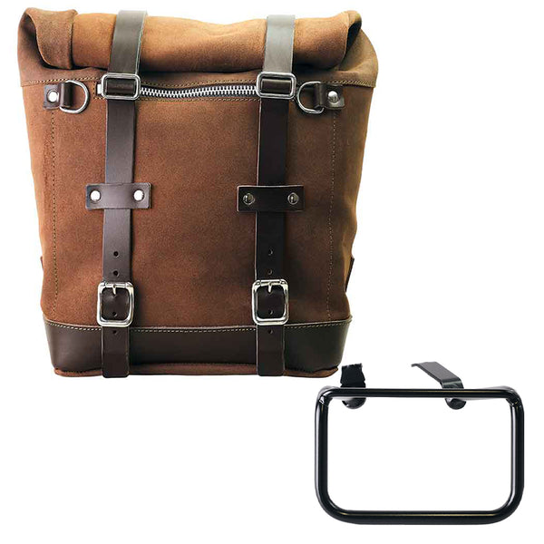 Unit Garage Scram Pannier (Brown) + Rack - Left