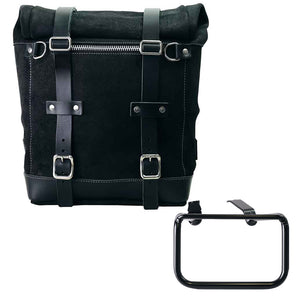 Unit Garage Waxed Suede Scram Pannier + Rack - Left