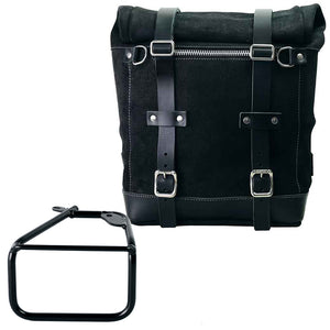 Unit Garage Waxed Suede Scram Pannier + Rack - Right