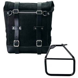 Unit Garage Waxed Suede Scram Pannier + Rack - Left