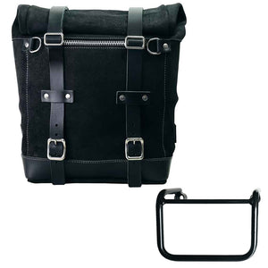 Unit Garage Waxed Suede Scram Pannier + Rack - Left