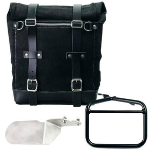 Unit Garage Waxed Suede Scram Pannier + Rack - Right
