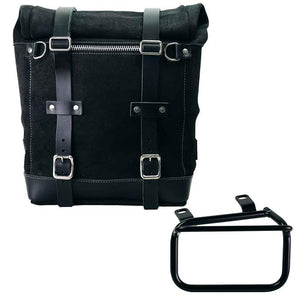 Unit Garage Waxed Suede Scram Pannier + Rack - Left