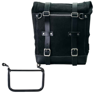 Unit Garage Waxed Suede Scram Pannier + Rack - Right