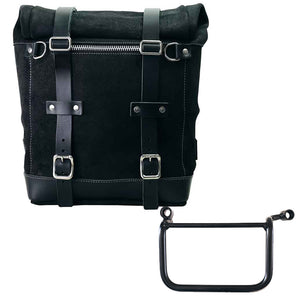 Unit Garage Waxed Suede Scram Pannier + Rack - Left