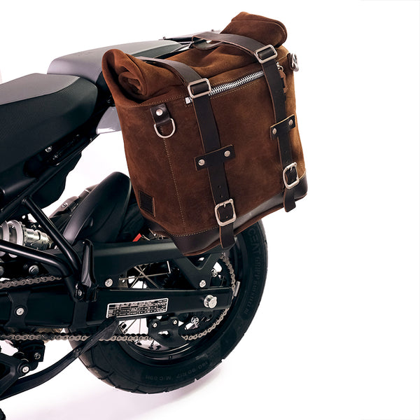 Unit Garage Scram Pannier (Brown) + Rack - Left