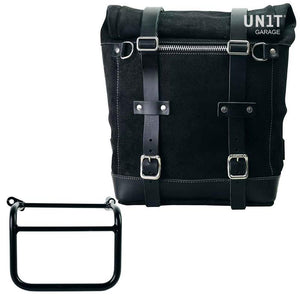 Unit Garage Waxed Suede Scram Pannier + Rack - Right
