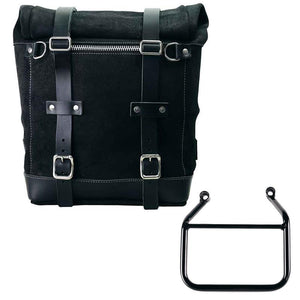 Unit Garage Waxed Suede Scram Pannier + Rack - Left
