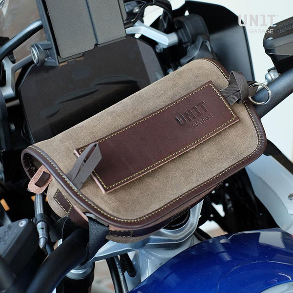 Unit Garage Sahara Handlebar Bag - Suede/Leather