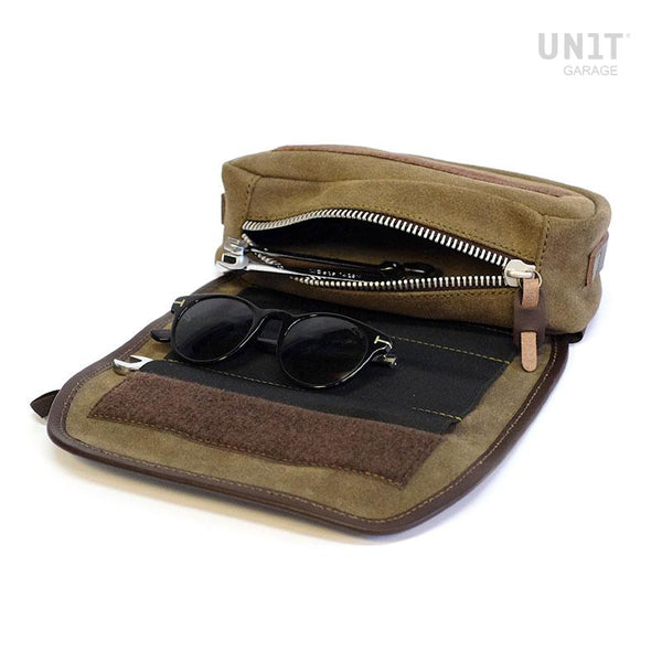 Unit Garage Sahara Handlebar Bag - Suede/Leather