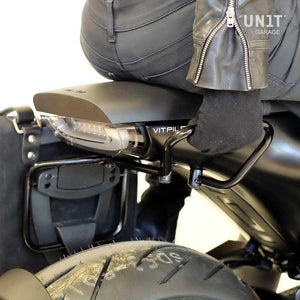 Unit Garage Waxed Suede Scram Pannier + Rack - Left