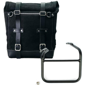 Unit Garage Waxed Suede Scram Pannier + Rack - Left