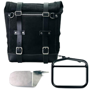 Unit Garage Waxed Suede Scram Pannier + Rack - Right