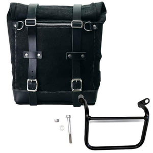 Unit Garage Waxed Suede Scram Pannier + Rack - Left
