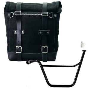 Unit Garage Waxed Suede Scram Pannier + Rack - Left