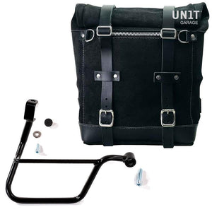 Unit Garage Waxed Suede Scram Pannier + Rack - Right