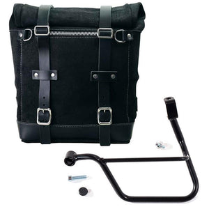 Unit Garage Waxed Suede Scram Pannier + Rack - Left