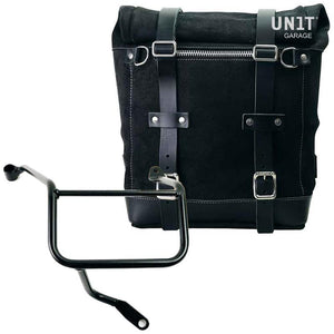 Unit Garage Waxed Suede Scram Pannier + Rack - Right