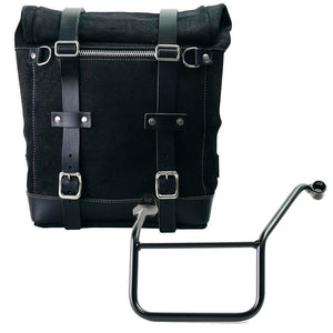 Unit Garage Waxed Suede Scram Pannier + Rack - Left