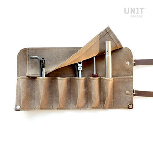 Unit Garage Tool Roll - Waxed Suede