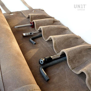 Unit Garage Tool Roll - Waxed Suede