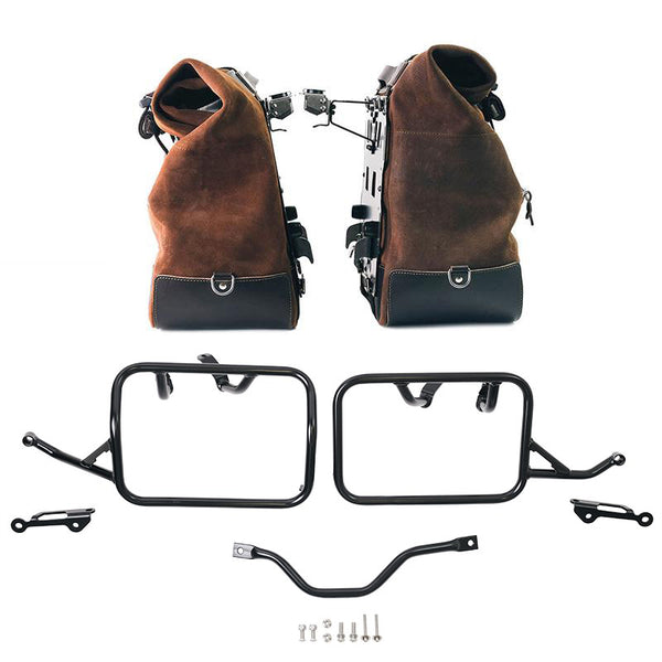 Unit Garage Cult Panniers (Brown) + Rack - Pair