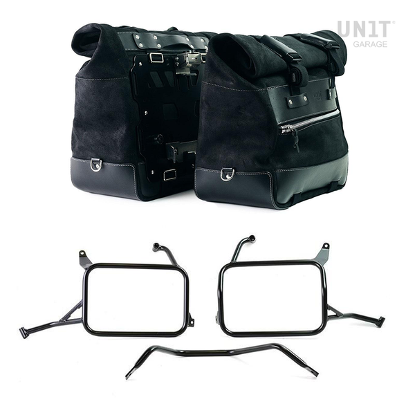 Unit Garage Cult Panniers (Black) + Rack - Pair