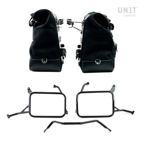 Unit Garage Cult Panniers (Black) + Rack - Pair