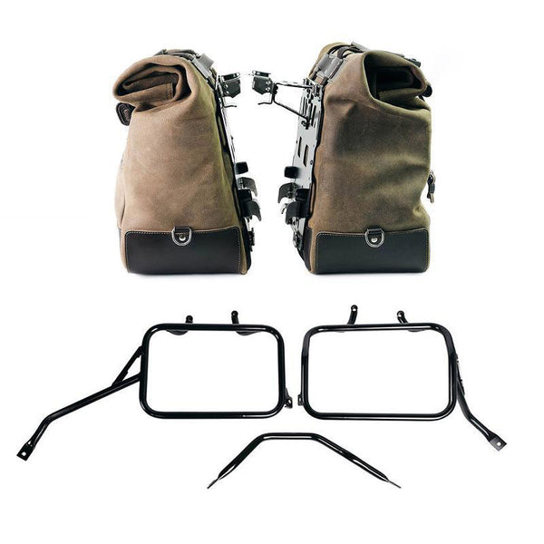Unit Garage Cult Panniers (Green) + Rack - Pair