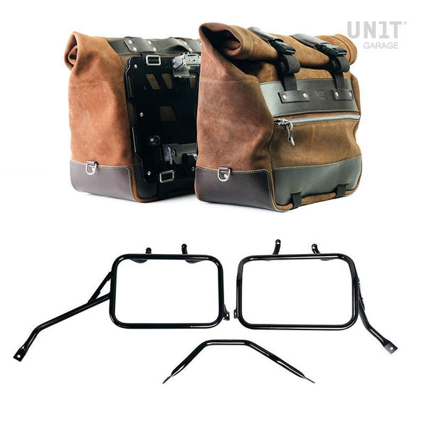 Unit Garage Cult Panniers (Brown) + Rack - Pair