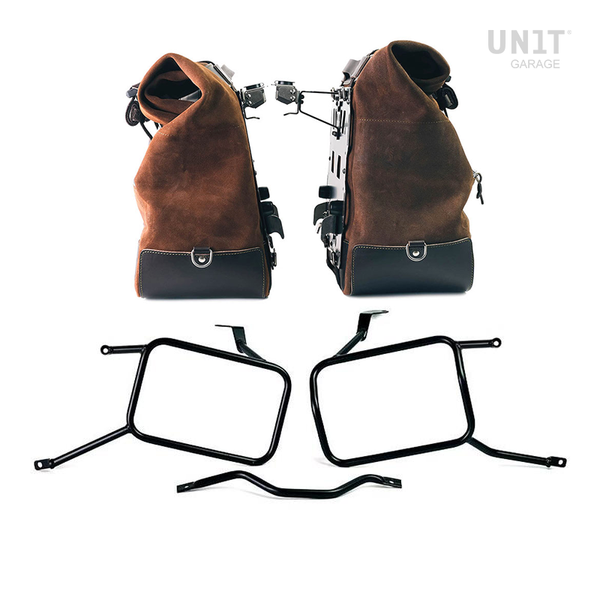 Unit Garage Cult Panniers (Brown) + Rack - Pair