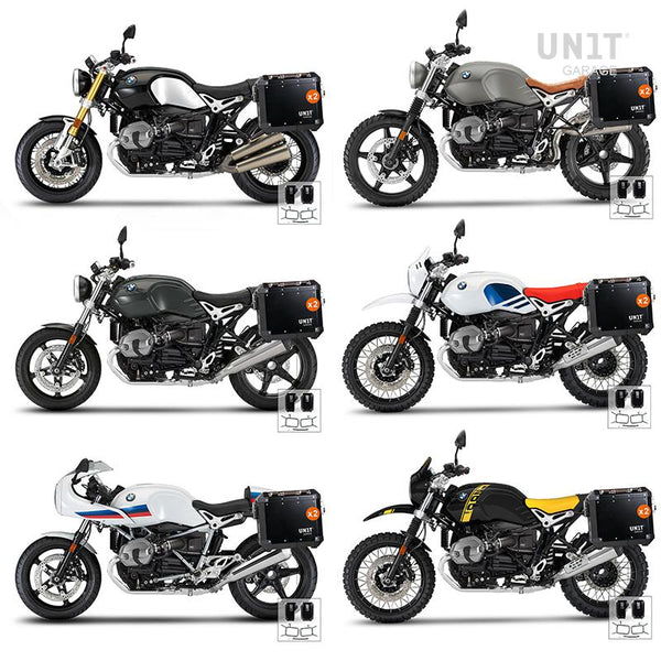 Unit Garage Atlas Panniers (47L+41L) + Inox rack