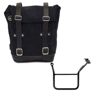 Unit Garage Waxed Suede Scram Pannier + Rack - Left