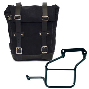 Unit Garage Waxed Suede Scram Pannier + Rack - Left