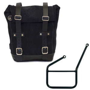 Unit Garage Waxed Suede Scram Pannier + Rack - Left