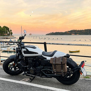 Unit Garage Waxed Suede Pannier + Rack - Left