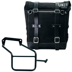 Unit Garage Waxed Suede Scram Pannier + Rack - Right