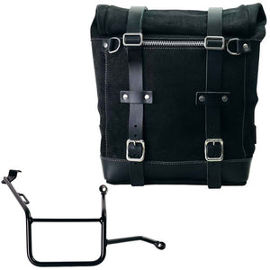 Unit Garage Waxed Suede Scram Pannier + Rack - Right