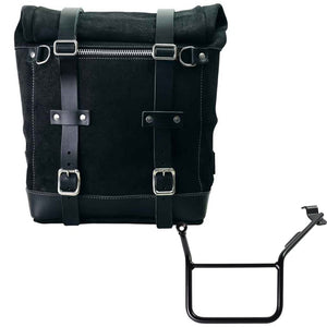 Unit Garage Waxed Suede Scram Pannier + Rack - Left