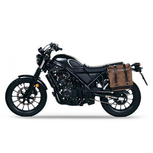 Unit Garage Waxed Suede Scram Pannier + Rack - Left