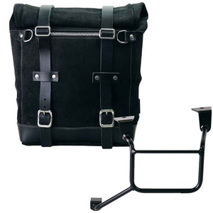 Unit Garage Waxed Suede Scram Pannier + Rack - Left